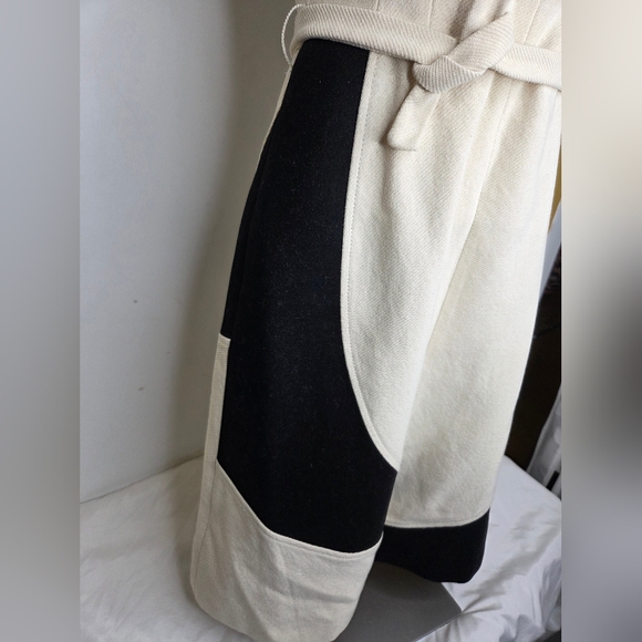 Piazza Sempione Size 44 Elegant Ivory/BlackTextured Strapless Dress - Picture 6 of 11